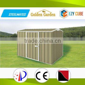 Brown color pre assembled metal shed