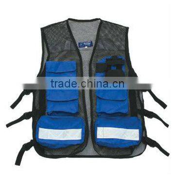 dark bule high visibility reflective safety vest