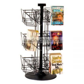 3 Tiers Spinning Metal Cardboard Book Display Stands photo-2