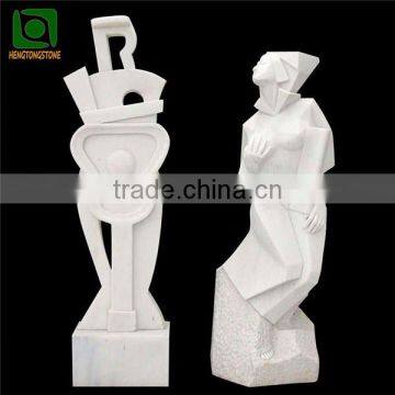 White Marble Stone Abstract Statue Carving photo-2