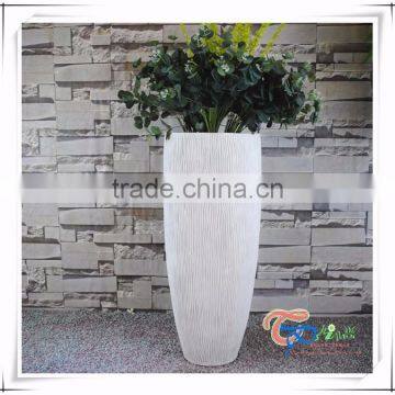 Fiberglass Modern Floor Vase Large Flower Pot photo-2