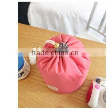 New Han Edition Cylinder Large Volume Waterproof Draw String Washing Digital Multifunctional Travel to Receive Cosmetic Bag photo-4