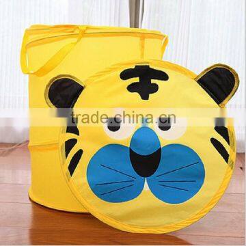 Lovely Cartoon Print Folding Pop up Laundry Hamper Collapsible Laundry Basket Foldable Storage Basket photo-3
