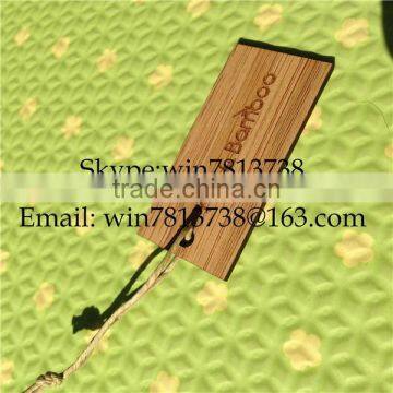 Wood Engraved Business Card With Rope Wooden Garment Hang Tags For Jeans Wooden ID Card Singapore Garment Tag