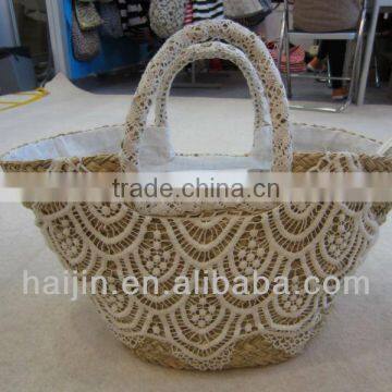 popular seagrass handmade fashion lady bag