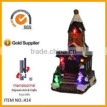 Colorful Handmade Low Price Resin Christmas House