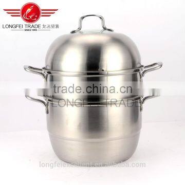 2016 Good Quality Natural Color Cookware Set Stainless Steel Steam Cooking Pot photo-5
