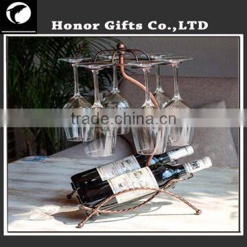 Vintage Wine Bottle Holder Antique Wrounght Iron Funny Wine Bottle Holder photo-2