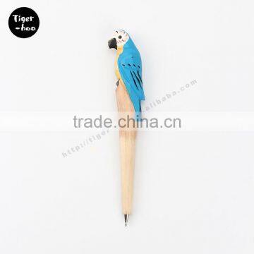 Custom Wooden Cartoon Bird Ball Pen