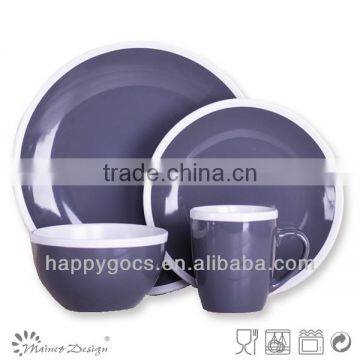 dark grey dinner set ceramic/18PCS GREY STONEWARE DINNER SET