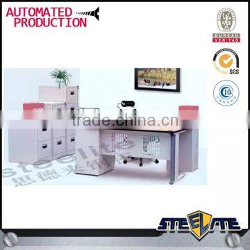 OA-3S Modern Steel Computer Desk With Wooden Desktop and Steel Drawers photo-6