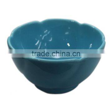 4.5"good quality colorful ceramic flower shape bowl