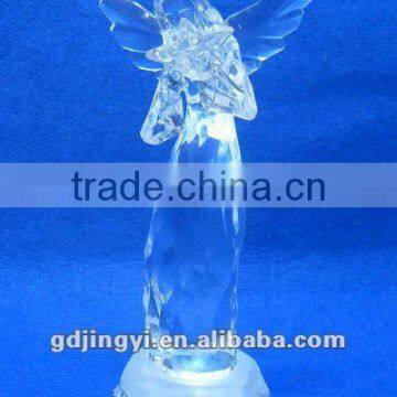 Acrylic Christmas Angels Figurines Hold a Heart With LED Light photo-2