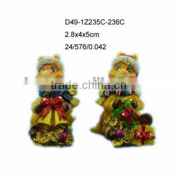 2014 christmas resin horse for decoration