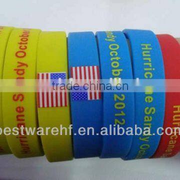 Glowing in Dark Bulk Cheap Adult Silicone Bracelets photo-5