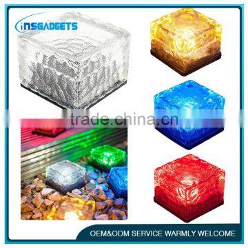 Solar Glass Ice Blocks Light Colorful Lawn Lamp photo-2