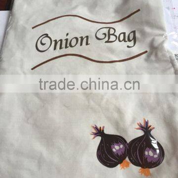 Cotton Zip Opening Keep Fresh Vegetable Fresher Onion Garlic Potato Storage Bag