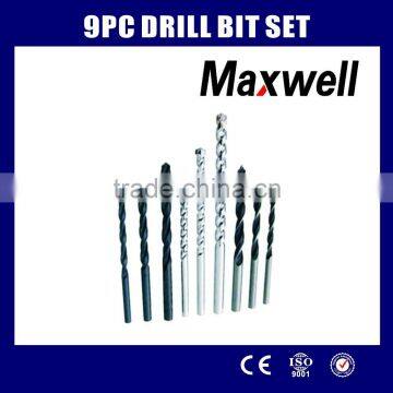 9PC DRILL BIT SET