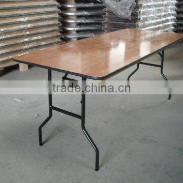 Used PVC Edge Plywood Banquet Folding Tables For Sale