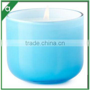 home decoration high quality scented candle in multi colored glass with gift box