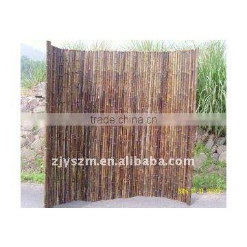 natural bamboo pole fence