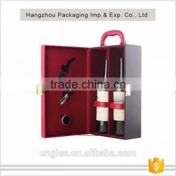 Personalized Wholesale Leather Wine Box With Wine Accessory