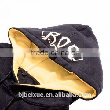 Wholesale Plain Black Custom Pullover Gym Men's Terry Cloth Sweatershirts With Logo photo-4