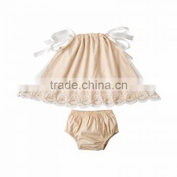 Baby Long Lace Swing Outfits Kids Shorts Set photo-3