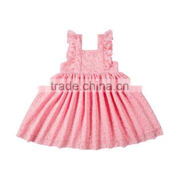 Summer Boutique Baby Girl's Dress Hot Sale New Design High Quality Vintage Lace Dress Flower Girl Dress photo-2