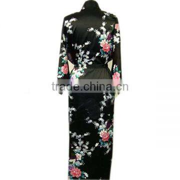 many colors long silk kimono