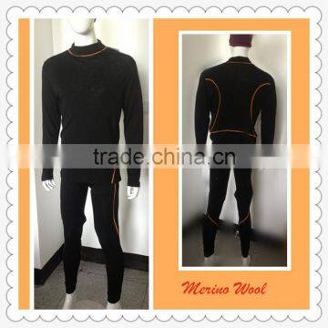 Men's merino wool terry long underwear