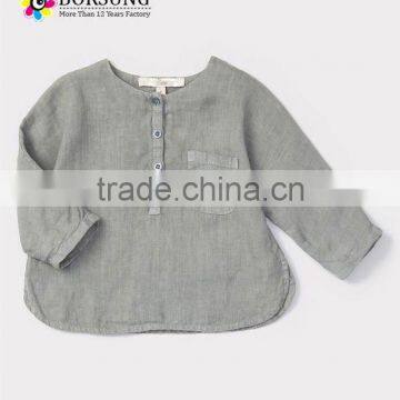 Latest new model shirts designs boys baby cotton long sleeve o neck shirt casual kids clothes