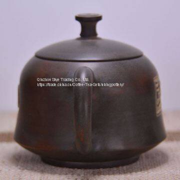 Pure Hand Carving Tea Pots Clay Teapot Rabbit Design Teapots Make in China photo-2