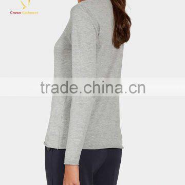Women Grey Mongolia Cashmere Sweater photo-2