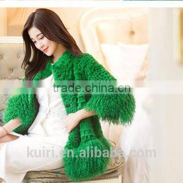 New Real Rabbit Fur Coat 2016 Fashion Autumn Winter Women Fur Coat Jackets Slim Medium Tassel Fur Coat photo-6