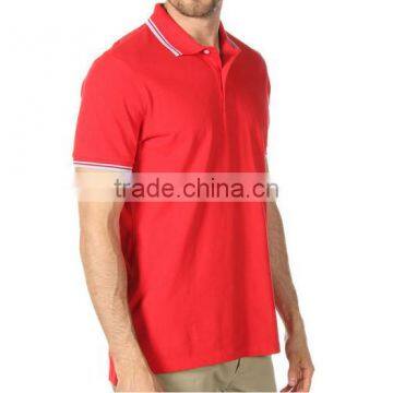 man pk polo t-shirt wholesale with tipping collar&cuff