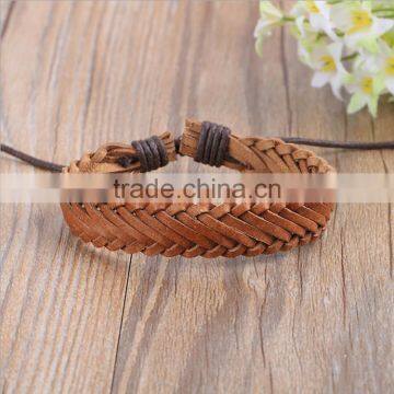 Men Women Unisex Multi Thong Braided Bracelet Thin PU Leather Bracelet