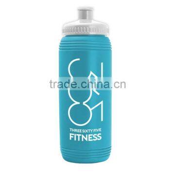 USA Made 16 oz Bike Bottle With Clear View Stripe And Push Pull Cap - BPA-free, FDA compliant and comes with your logo