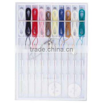 Pocket Pre-Threaded Sewing Kit - Has 10 Pre-threaded Needles With Assorted Thread Colors, 2 Buttons and a Safety Pin photo-3