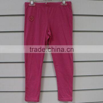 Solid Color and Full Print Girls Leggings With Cotton Spandex Fabric