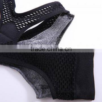 Polyester Hollow Patchwork Girs Push up the Sports Bra photo-5