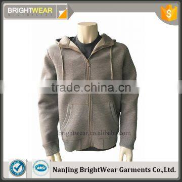 92%polyester 8% spandex windproof hoodied sweatshirt with Long Sleeve