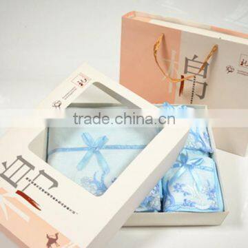 embroidery gift microfiber towel gift box packed towel set