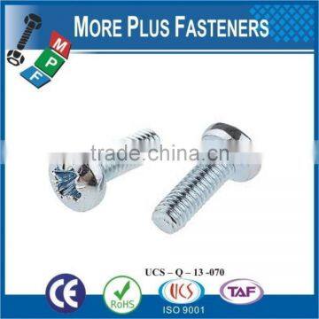 Made in Taiwan Slotted Phillips Pozi Pan Cheese Head Machine Screw Brass Material Stainless Steel Carbon Steel photo-2