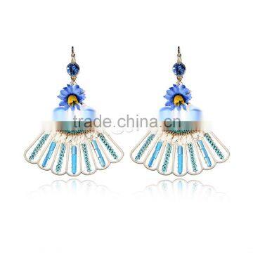 chinese supplier Zinc Alloy Rhinestone seed bead Drop Earring latest fashion earring