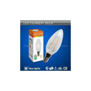 360 Degree Candle Led Filament Bulb with E12 and E14
