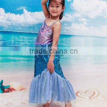 New arrival Mermaid dress for girls Mermaid costume girls dress wholesale