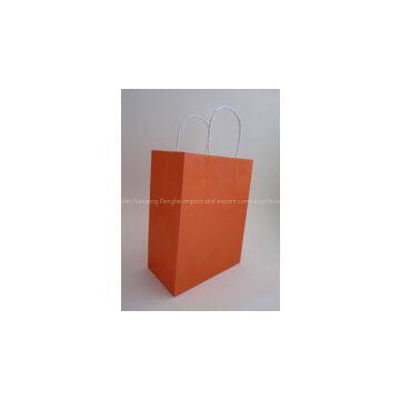 Medium Colored Kraft Paper Bag-orange