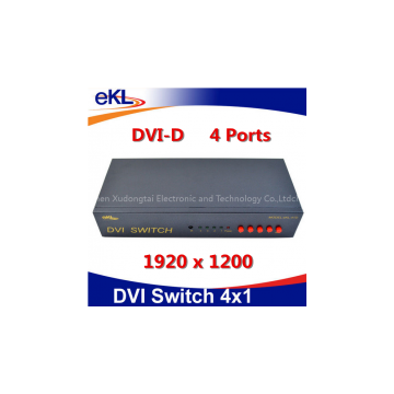 4 ports DVI switch 4x1 DVI-D switcher 4 input 1 output