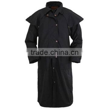 100% Waterproof Hooded Long Raincoat for men